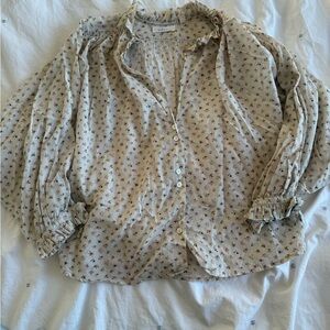 Doen Rose Top in Cream Parc Monceau